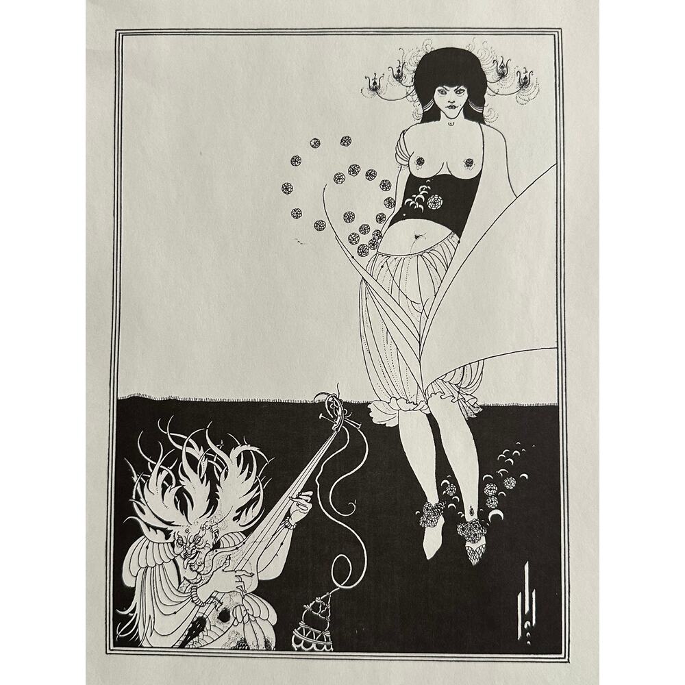 Aubrey Beardsley, Stomach Dance, Oscar Wilde, Salome Art Print ~ 250726-WH 240